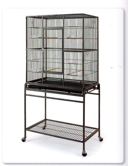 LARGE BLACK FLIGHT CAGE W/STAND 81x48x163cm ONLY 2